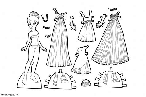 Paper Dolls 4 Coloring Page