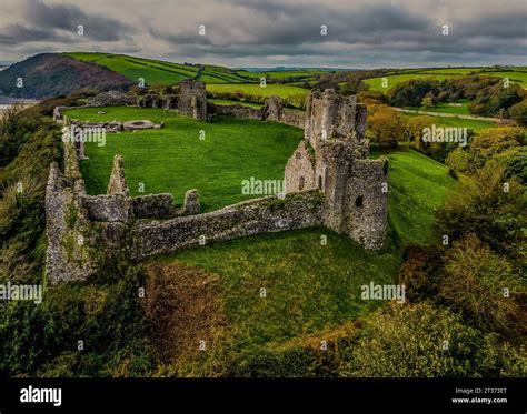 Llanstephan Castle Wales UK Stock Photo Alamy