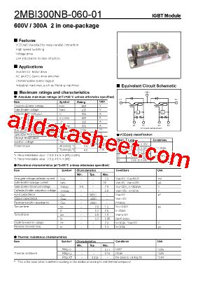 2MBI300NB 060 01 データシート PDF Fuji Electric