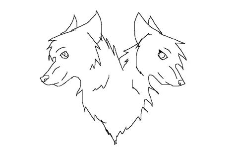 Wolf Couple Lineart By Kreowolf On Deviantart