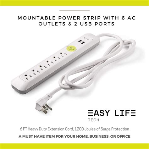 Mountable Power Strip - EasyLife Tech by FAMATEL