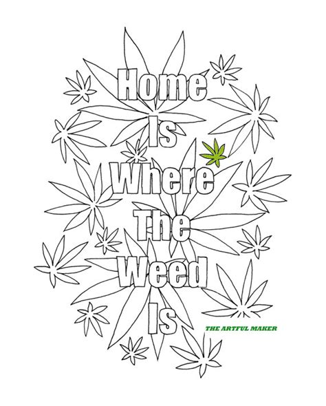 Weed Plant Coloring Pages at GetDrawings | Free download