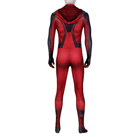 Spider-Man Costume Miles Morales PS5 Crimson Cowl Cosplay Suit ...