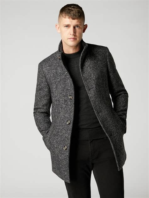 Mens Overcoat Grey Mens Grey Trench Coats Shop Now Focus Menswear