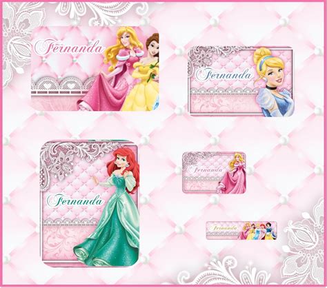 Kit 182 Etiquetas Escolares Princesas Elo7 Produtos Especiais