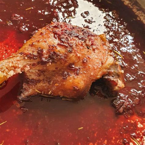 Roast Duck Legs With Red Wine Sauce Recipe