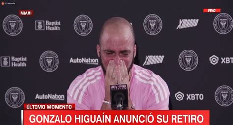 Gonzalo Higuaín anuncia su retiro del fútbol profesional en conferencia