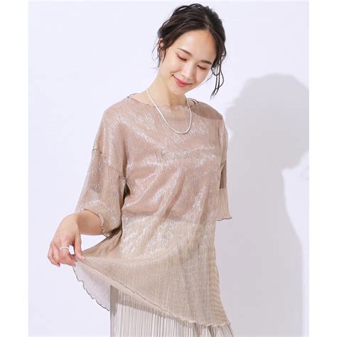 キューティーブロンド Cutie Blonde 点セットラメシアーTOPS ロゴTシャツ オレンジ ファッション