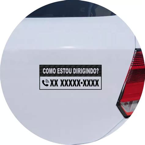 Adesivo De Carro Como Estou Dirigindo Customizado Mercadolivre