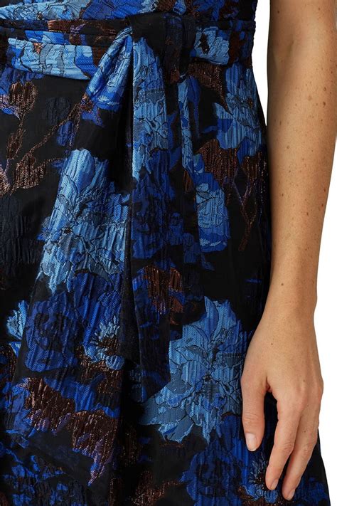 Blue Floral One Shoulder Dress By Aidan Mattox Rent The Runway