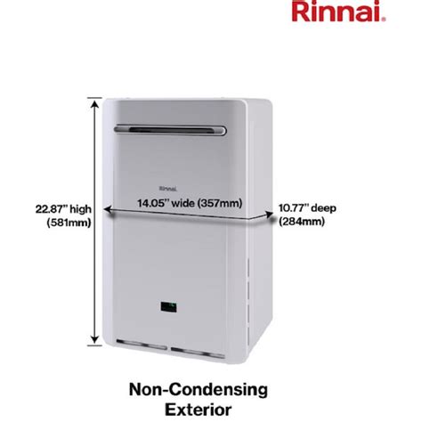 Rinnai High Efficiency Non Condensing 66 Gpm Residential 160000 Btu Exterior Propane Gas