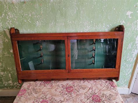 victorian oak country house gun cabinet  antique cabinets