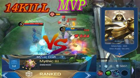 ALDOUS 14KILL MVP BEST BUILD ALDOUS FOR FAST FARM 500 STACK MLBB