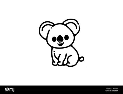 Line art style of koala illustration design Stock Vector Image & Art - Alamy