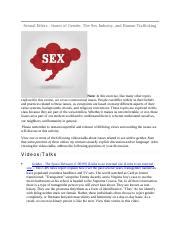 Module Discussion Sexual Ethics Issues Of Gender The Sex Industry And Human Trafficking Docx P
