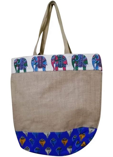 Khaki Printed Jute Shopping Carry Bag Weight Capacity 3 KG At Rs 135