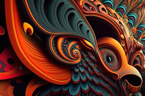 Premium AI Image | A colorful abstract design with a spiral design.