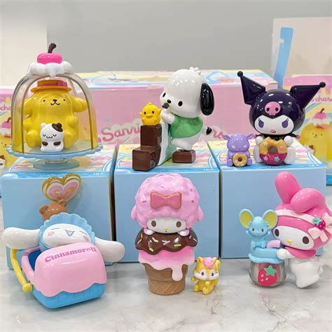 Sanrio MINISO Caja Aleatoria Colorido Serie De Alimentos Figura Modelo