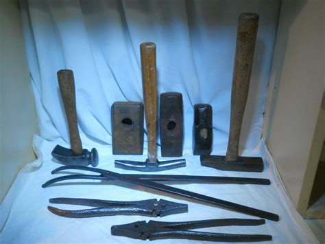 Vintage Retro Mid Century Blacksmithing Blacksmith Hammers Tools