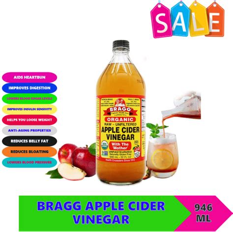 Bragg Organic Apple Cider Vinegar 946ml 473ml Lazada