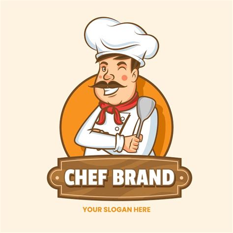 Plantilla De Logotipo De Chef Detallada Vector Gratis