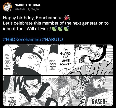 Happy Birthday To Borutos Sensei Konohamaru R Boruto