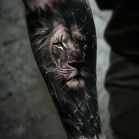 Lion on Forearm Tattoo - tattoogenda.com