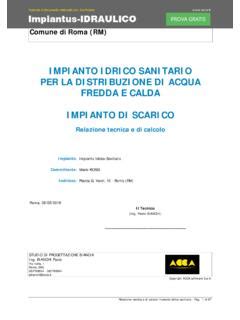 Esempio Di Progetto Impianto Idrico Sanitario E Di ACCA Esempio