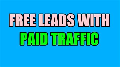 How To Get Free Traffic For Affiliate Marketing With Paid Traffic YouTube