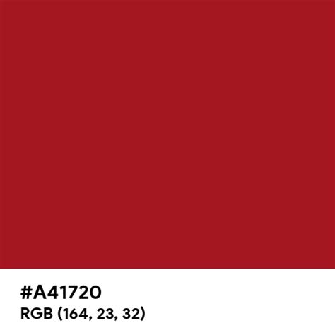 Dark Crimson color hex code is #A41720