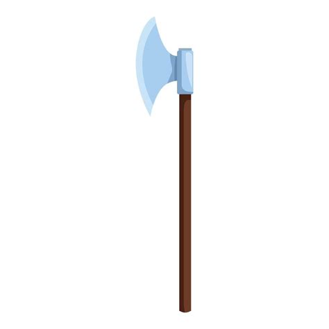 Medieval battle axe standing with wooden handle 48794815 Vector Art at ...