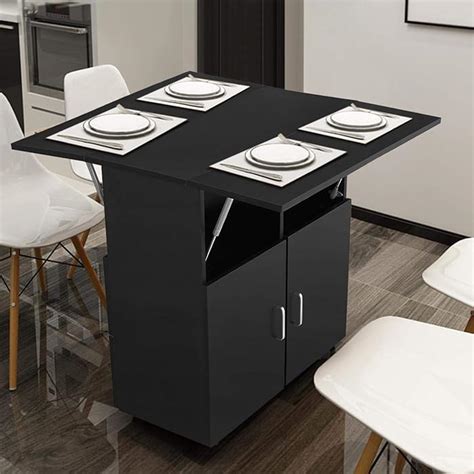 Buy Folding Kitchen Island With Storage On Wheels Wooden Drop Leaf