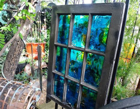 How To Turn An Old Window Into New Stained Glass Yard Art Ryn