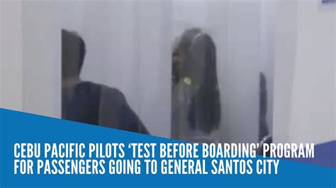 Cebu Pacific Pilots Test Before Boarding Program For Passengers Going