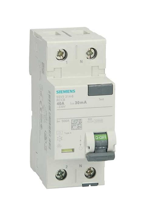 Siemens 5SV3314 6 40A 230V 30mA Kaçak Akım Koruma Rölesi