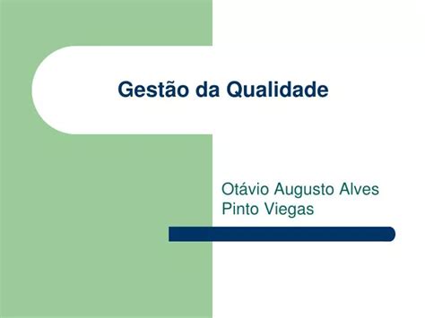 PPT Gestão da Qualidade PowerPoint Presentation free download ID