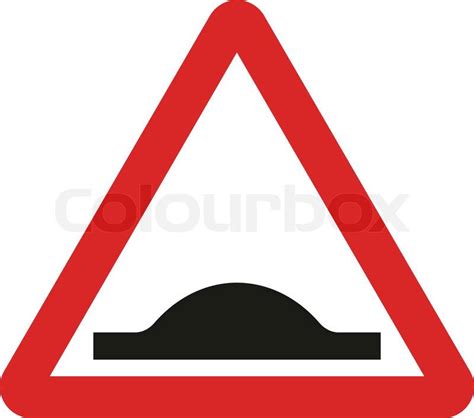 Road hump sign in vector | Vector | Colourbox