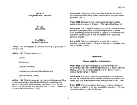 Civil CODE OF THE Philippines Obligations AND Contracts BOOK IV