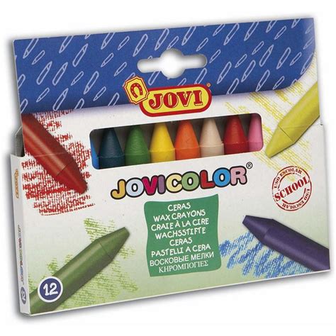 JOVI 12 MAXI CRAYONS À LA CIRE COLORIS ASSORTIS K750056 Frimaudeau BtoC