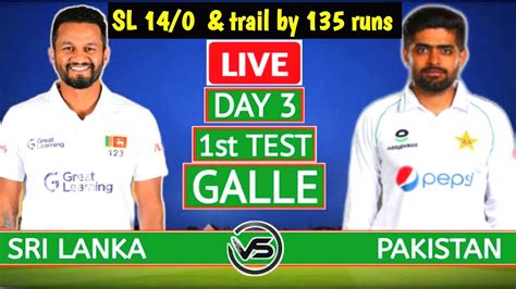 Sri Lanka Vs Pakistan St Test Day Highlights Saud Shakeel S