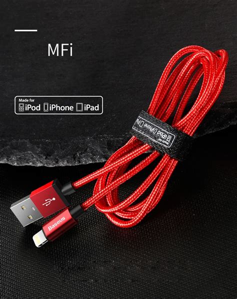 Baseus Mfi Lightning Pin Antila Series Red