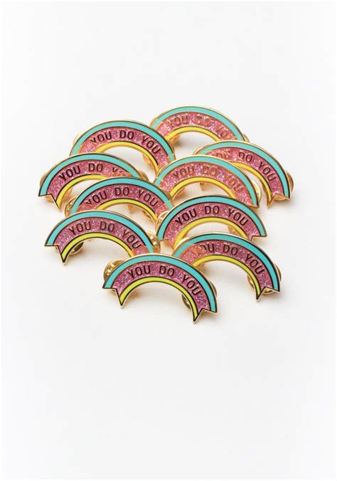 Sassy Flair You Do You Rainbow Enamel Lapel Pin Button Diy Rainbow