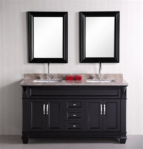 61 Inch Double Sink Vanity In Espresso UVDEDEC059C61