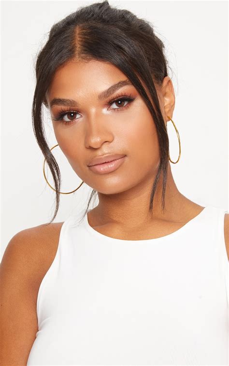 Gold Hoop Earrings Prettylittlething Ca