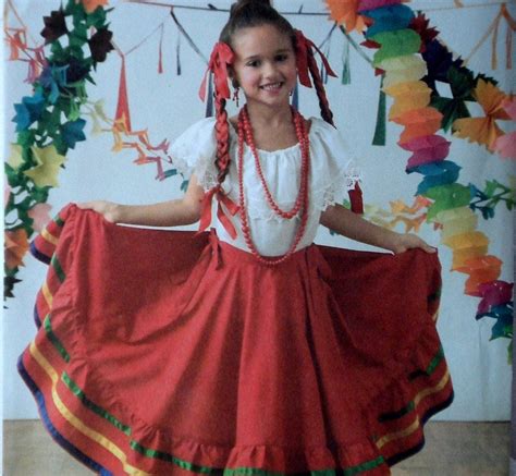 Child's Baile Folklorico Costume Pattern Simplicity 3863