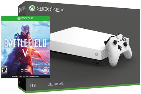 Xbox One X 1tb Limited White Edition 4k Console Battlefield V Standard