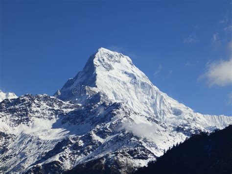 Nepalesische Schneespitze Thamserku Ist Ein Berg Im Himalaja Von