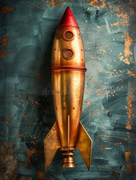 Retro Red Rocket Stock Illustrations 3243 Retro Red Rocket Stock