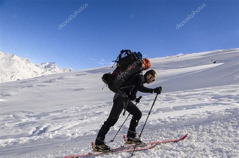 Hiking in Swiss Alps — Stock Photo © varsescu #42321843