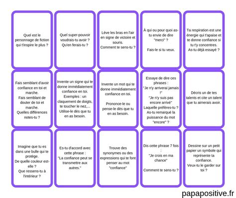 Cartes Pour D Velopper La Confiance En Soi Des Enfants